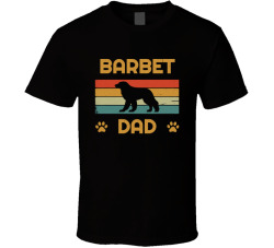Barbet Dad T Shirt Popular Dog Breed Fathers Day Gift Present For Men
