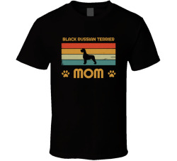 Black Russian Terrier Mom T Shirt Popular Dog Breed Mothers Day Gift Present For Women