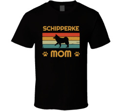 Schipperke Mom T Shirt Popular Dog Breed Mothers Day Gift Present For Women