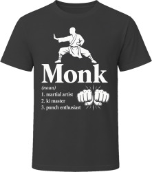 Monk Definition RPG Role Playing Game Martial Artist T Shirt