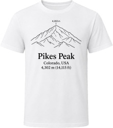 Pikes Peak Colorado Summit Design T Shirt