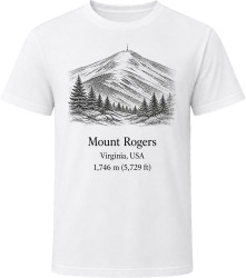 Mount Rogers Virginia Summit Climbing T Shirt