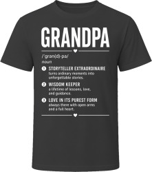 Grandpa Definition Cherished Gift T Shirt