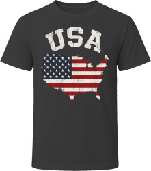 USA Flag Map Vintage Travel Lover Gift T Shirt