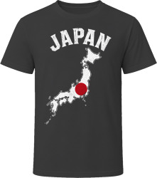 Japan Map with Flag Stylish Travel Gift T Shirt