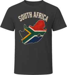 South Africa Flag Map Bold Travel Adventure T Shirt