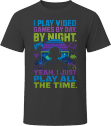 I Play Video Games By Day. By Night. Level Up Master T Shirt