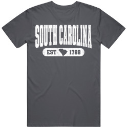 SOUTH CAROLINA Collegiate Arch. Vintage Varsity Athletic State T Shirt