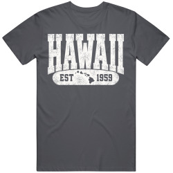 HAWAII Collegiate Arch. Vintage Varsity Athletic State Pride T Shirt