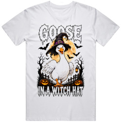 Goose in a Witch Hat. Halloween Spooks T Shirt