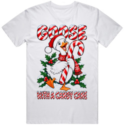 Goose with a Candy Cane. Sweet Holidays T Shirt