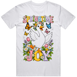 Goose with a Flower Crown. Springtime Joy T Shirt
