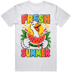 Goose with a Watermelon Slice. Fresh Summer T Shirt