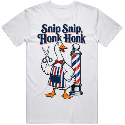 Goose with a Barber Pole. Stylish Cut T Shirt