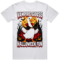 Goose in a Vampire Cape. Halloween Fun T Shirt