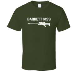 Barrett M99 Sniper Rifle Military Distressed T Shirt 22532722