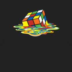 Rubik Cube Melting TV T Shirt 1010393