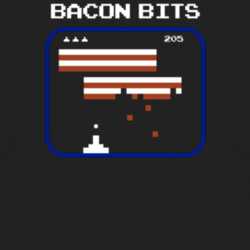 Bacon Bits Retro Gaming Space Shooter T shirt 1023079