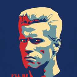 Arnold Swarchenegger I'll Be Back Hope Parody Take 2 T Shirt 1027609