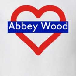 Love London Underground Tube Abbey Wood Heart Design England T Shirt 16618210