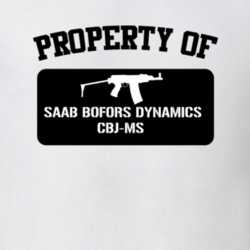 Property Of My Saab Bofors Dynamics Cbjms Submachine Gun T Shirt 22426123