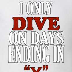I Only Dive On Days Ending In Y Alternate T Shirt 22452534