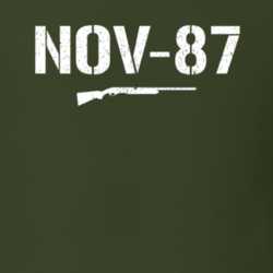Nov87 Shotgun Military Distressed T Shirt 22532705