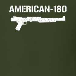 American180 Submachine Gun Military Distressed T Shirt 22532714
