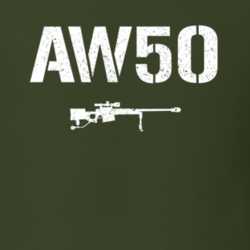 Aw50 Sniper Rifle Military Distressed T Shirt 22532719