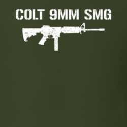 Colt 9mm Smg Submachine Gun Military Distressed T Shirt 22532751
