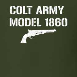 Colt Army Model 1860 Revolver Military Distressed T Shirt 22532753