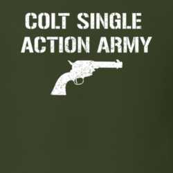 Colt Single Action Army Revolver Military Distressed T Shirt 22532766
