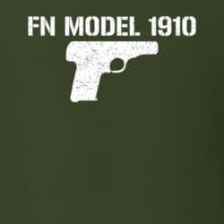 Fn Model 1910 Pistol Military Distressed T Shirt 22532784