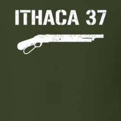 Ithaca 37 Shotgun Military Distressed T Shirt 22532799