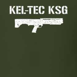 Keltec Ksg Shotgun Military Distressed T Shirt 22532805