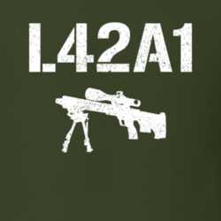 L42a1 Sniper Rifle Military Distressed T Shirt 22532815