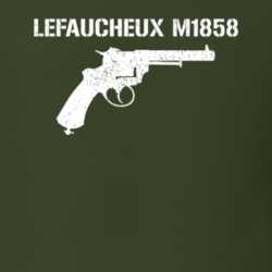 Lefaucheux M1858 Revolver Military Distressed T Shirt 22532816