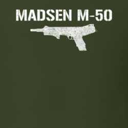 Madsen M50 Shotgun Military Distressed T Shirt 22532825
