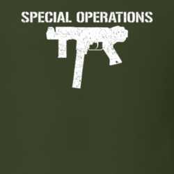 Special Operations Submachine Gun Military Distressed T Shirt 22532895