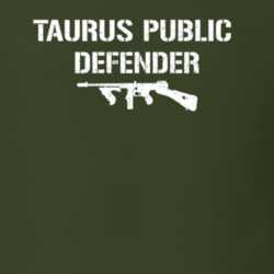 Taurus Public Defender Submachine Gun Military Distressed T Shirt 22532922
