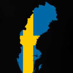 Sweden Flag Map T Shirt 22646987