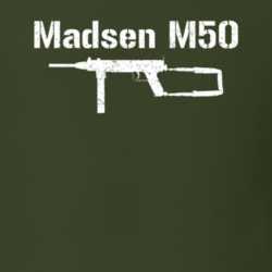 Madsen M50 Submachine Gun Proper Military Distressed T Shirt 23357124
