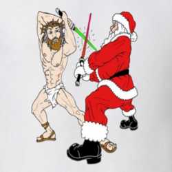 Jesus And Santa Fighting Funny Christmas Shirt 25911022