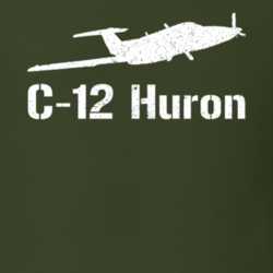 C-12 Huron Propeller Military T Shirt 30586646