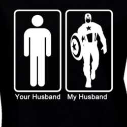 Captain America My Husband Your Husband Superhero Funny T Shirt 30619745