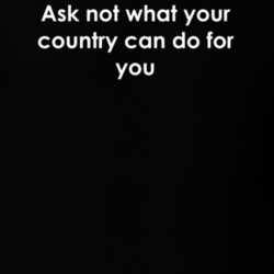 Ask not what your country can do for you CBS Evening News TV Show Quote T Shirt 30777563