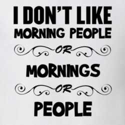 I Don't Like Morning People Or Mornings Or People Funny T Shirt 30810334