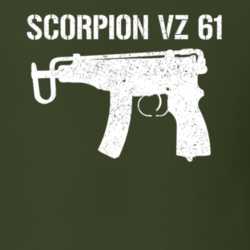 Scorpion Vz 61 Submachine Gun Military Distressed T Shirt 30820571