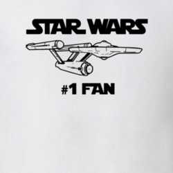 Star Wars Trek Number One Fan Funny Parody Inverted T Shirt 30946053
