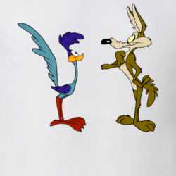Road Runner With Wild E Coyote Looney Toons Retro Tv Show Cartoon T Shirt 31049313